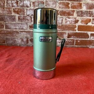 Stanley Classic Green and Silver Thermos